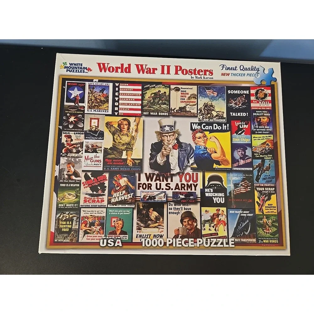 White Mountain 1000 Piece Puzzle World War‎ II Posters